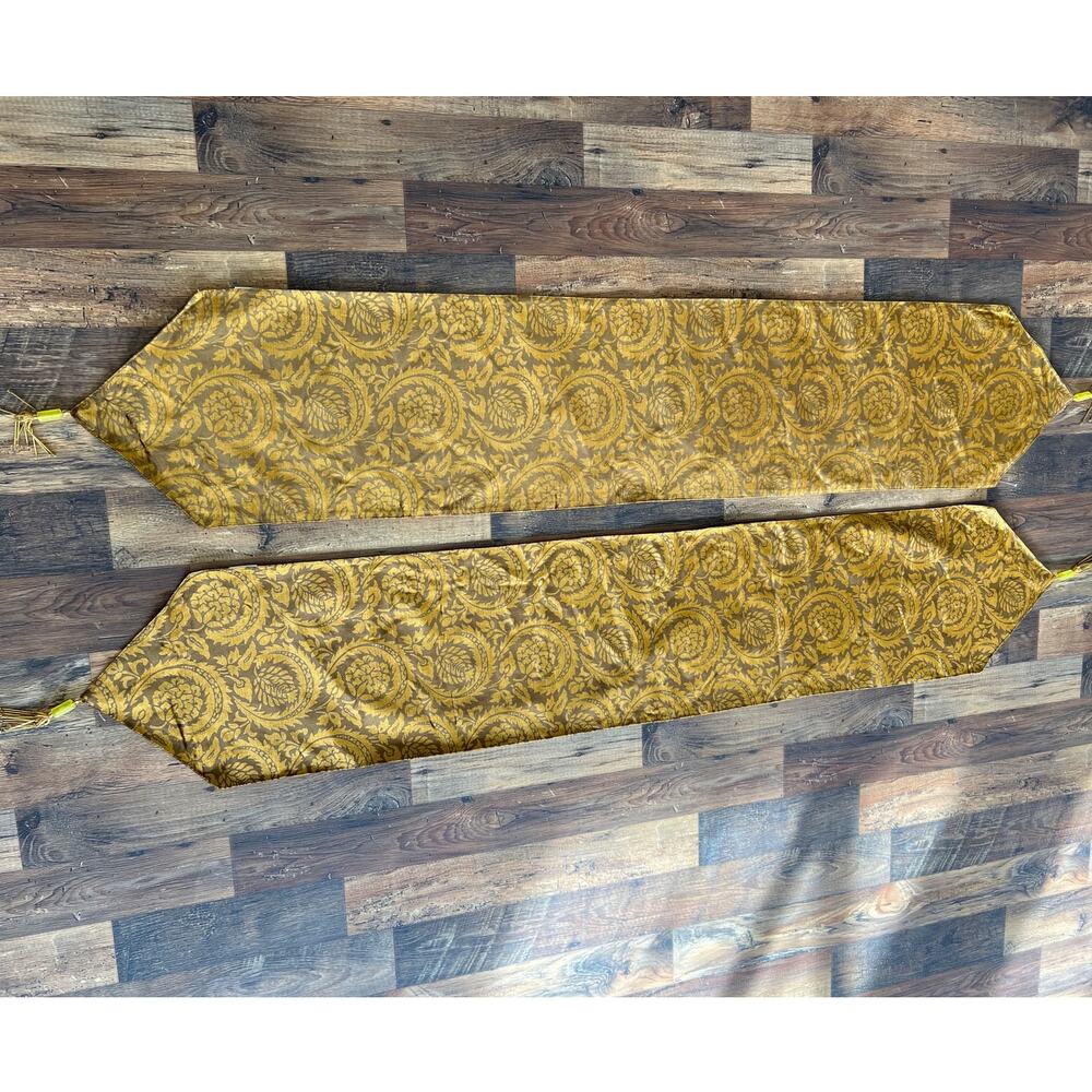 Table Runner Pair with Jeweled Ends Set of two Pier I Imports